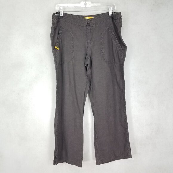 Lole Women's 12 Lightweight Linen Pants in Brown - Picture 1 of 12